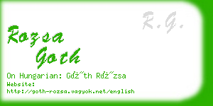 rozsa goth business card